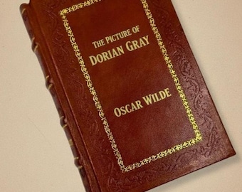 Leather-Bound 'The Picture of Dorian Gray' with Gold Edges