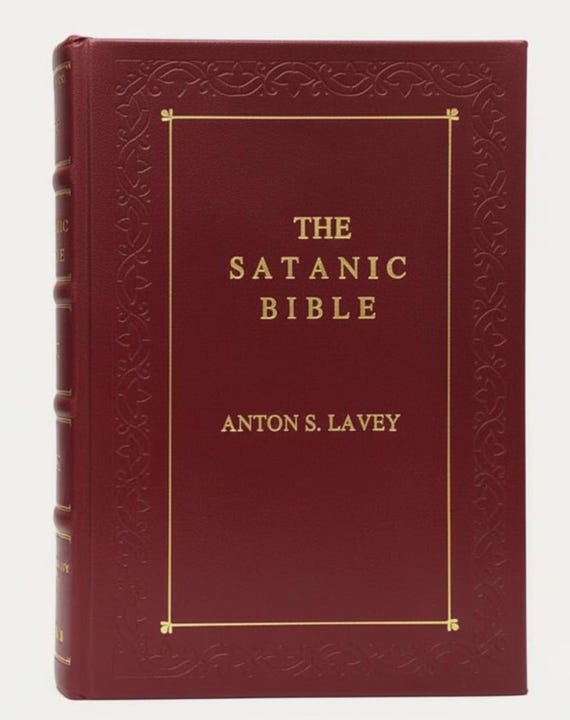 The Satanic Bible by La Vey, Anton [red Leather Bound] - Etsy