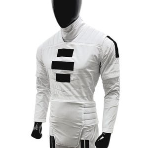 Star Wars Inspired Scout Trooper Jumpsuit | White & Black Flight Suit Costume for Cosplay Enthusiasts
