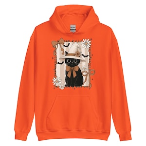 Black Cat Witch Hoodie: Cozy Halloween Pullover