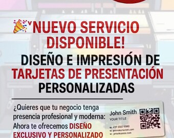 Diseño e Impresión de tarjetas de negocios