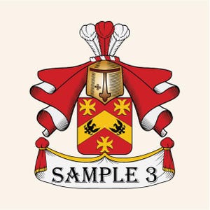 Coat of Arms ( Family Crest ) Custom Made, Heraldry, Surname Name Origin - Digital download