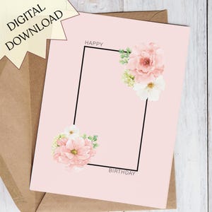 Box with Flowers Birthday Card The 1975 Inspired - Pink ILIWYS Theme - Tumblr Teenage