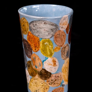 Handmade Ceramic Vase, Pottery Vase, Pebble Stone figure Vase, Unique 0ffice and Housewarming Gift