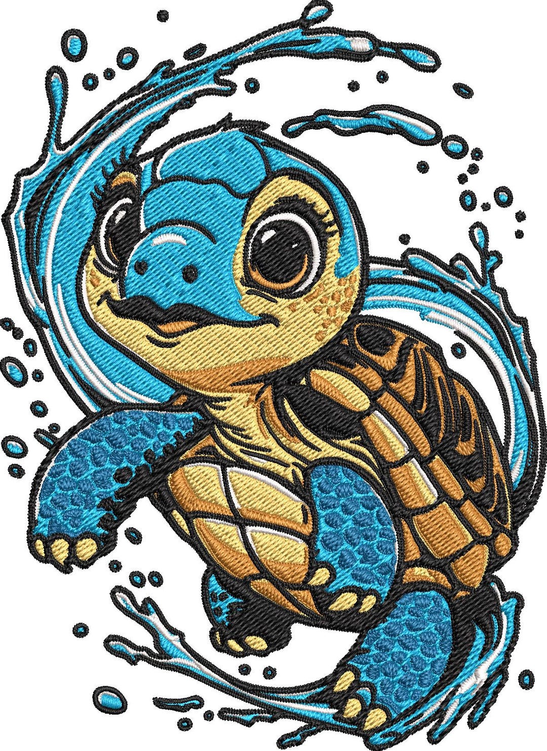 Cute Sea Turtle Machine Embroidery Design, Baby Turtle Digital ...