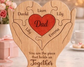 Personalized Puzzle Fathers Day Gift For Dad, You Are The Piece That Holds Us Together