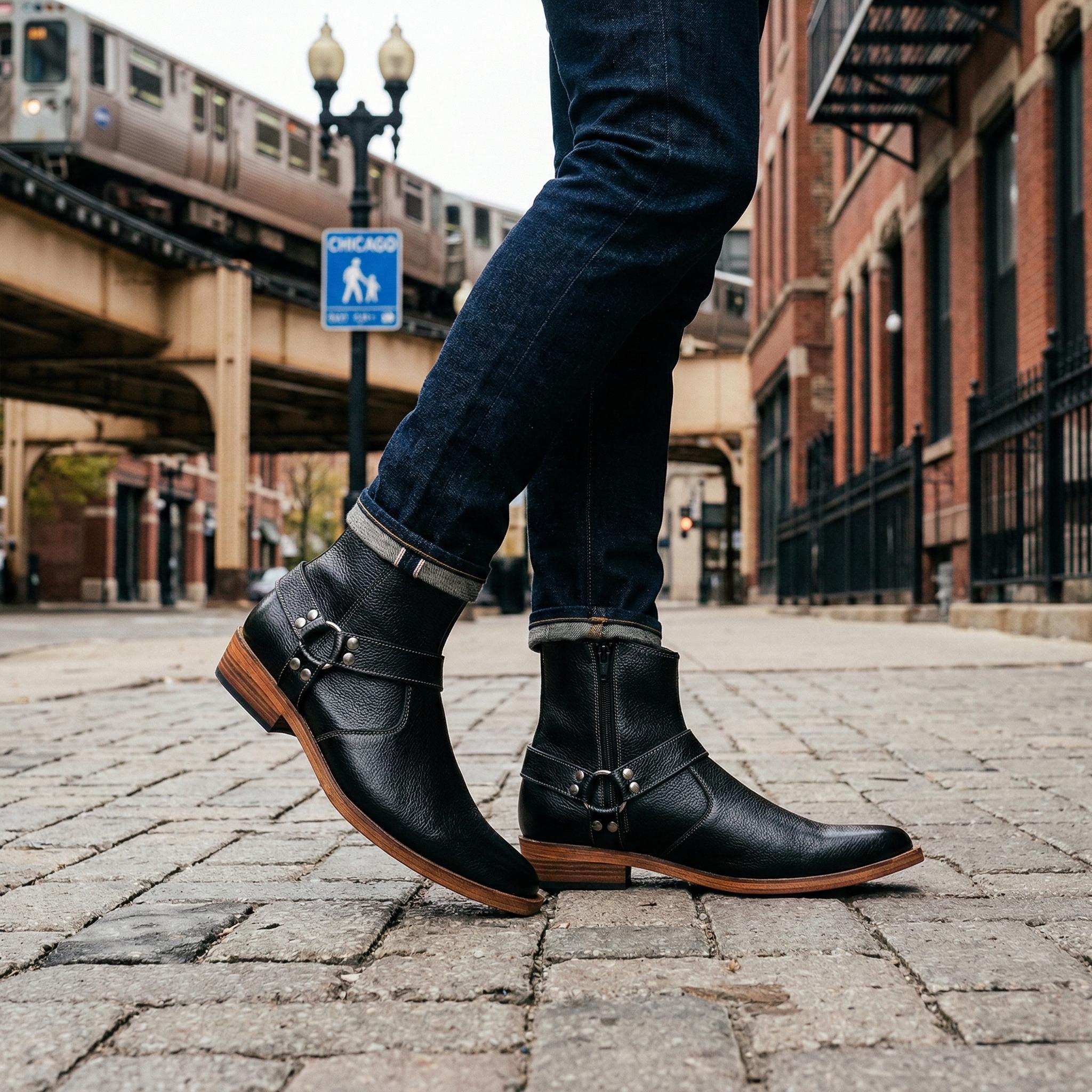 Roberto Rossi Mens 11 Dark Brown Leather Front Zip Ankle Boots Square Toe 6516 Front Zip Boots In Men main image 3