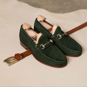 Mens Green Gucci Loafers - Etsy display picture 3