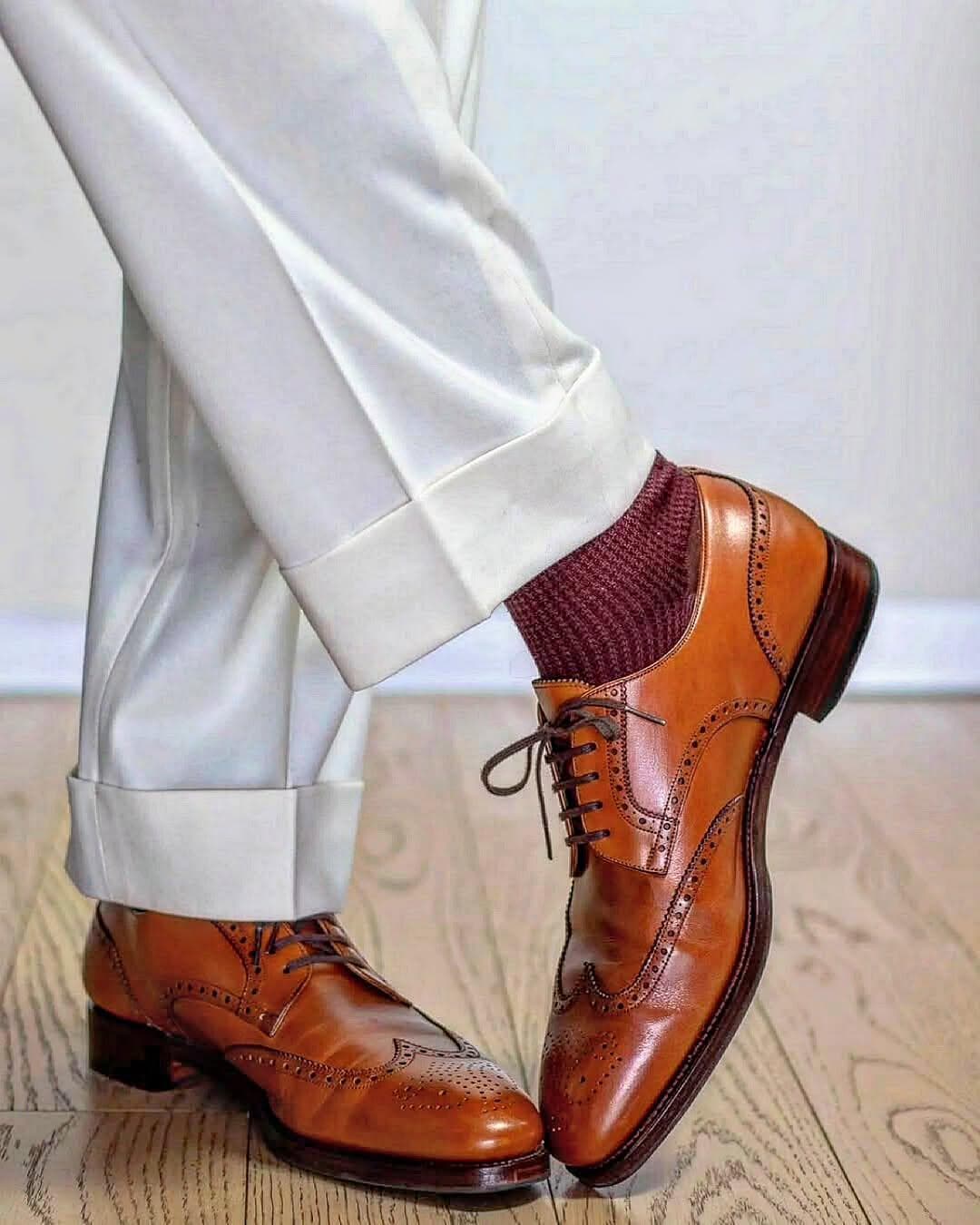 Tan Leather Brogue Shoes Tan Leather Brogue Shoes