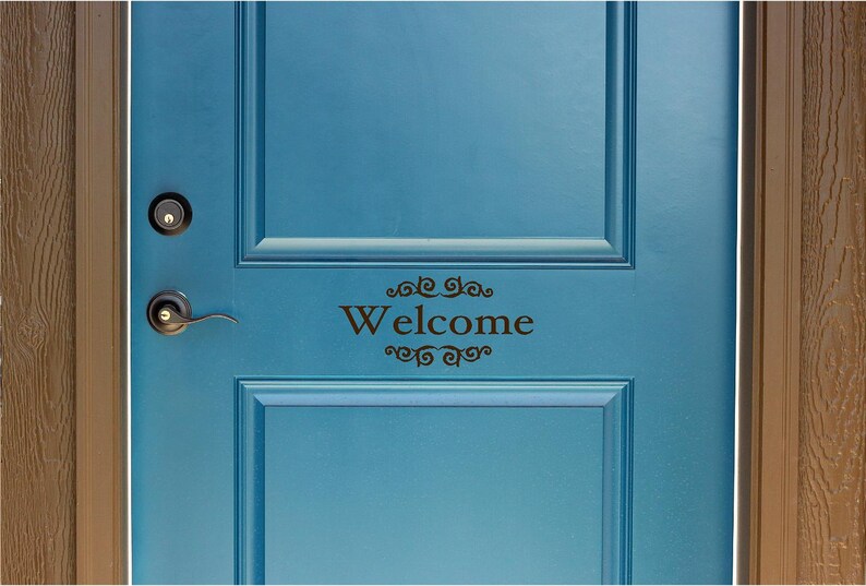 Welcome Vinyl Door Decal Front Decals