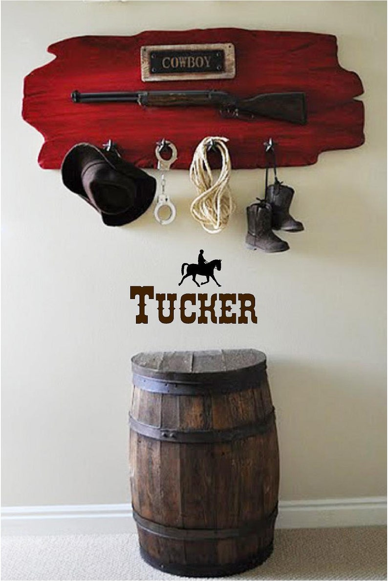 Horse Vinyl 24x14 Horse Vinyl Children/'s Name Children/'s Name Vinyl Decal Western Children/'s Name Custom Name /& Horse Vinyl Western