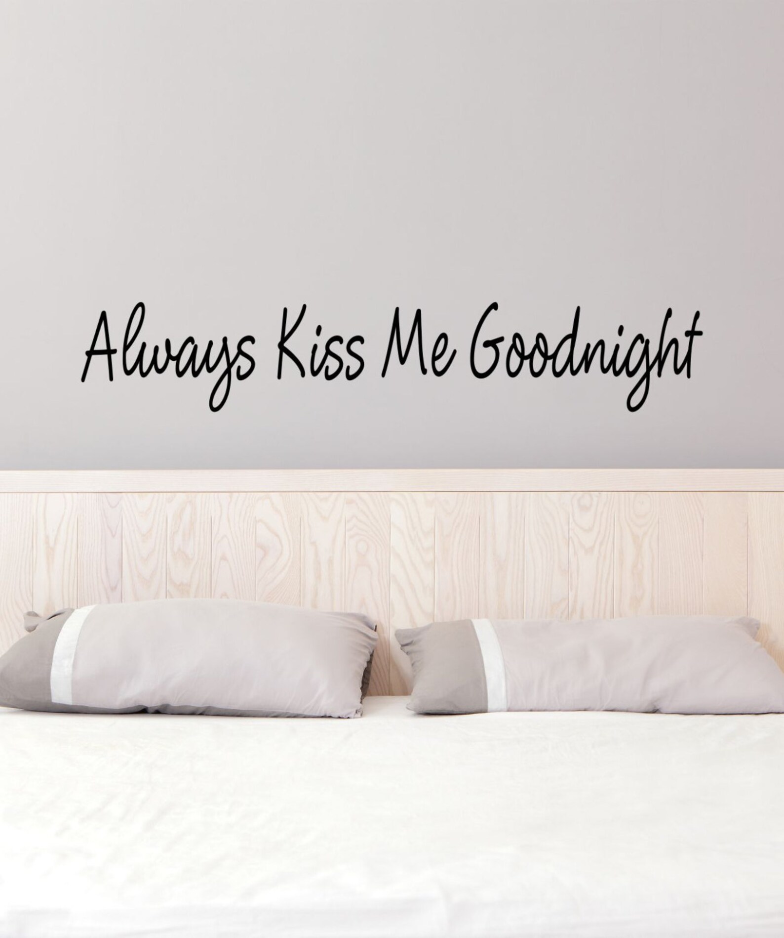 Always Kiss Me Goodnight Vinyl Wall Art Decal Romantic Etsy 