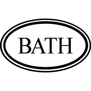 Badewanne (mit doppeltem ovalen Rand) Vinyl-Aufkleber - Badezimmer-Dekor, Wandaufkleber Badezimmer, Badezimmerwand, Badezimmer-Vinyl-Aufkleber, Vinyl-Aufkleber 10x5.9
