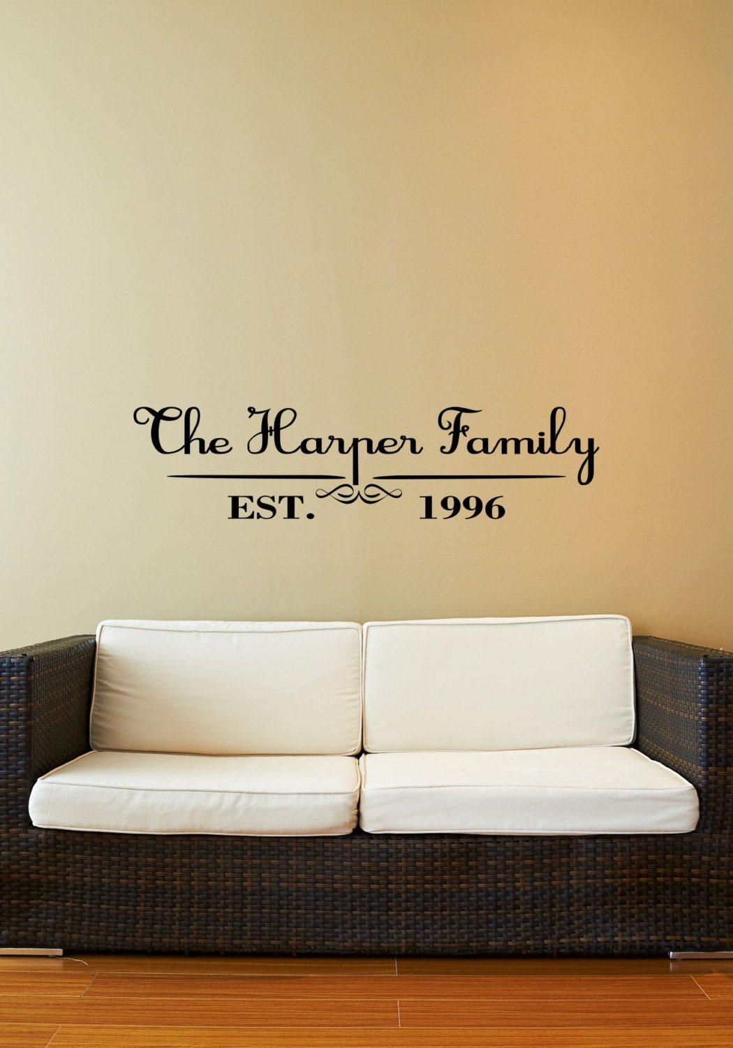 Custom Family Last Name Vinyl Decal Family Vinyl Wall Art Etsy
