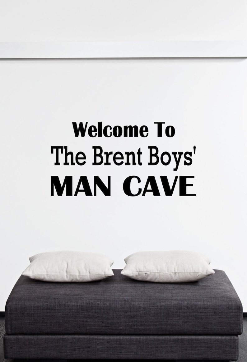 Personalized Man Cave Vinyl Decal Man Cave Vinyl Wall Art Etsy