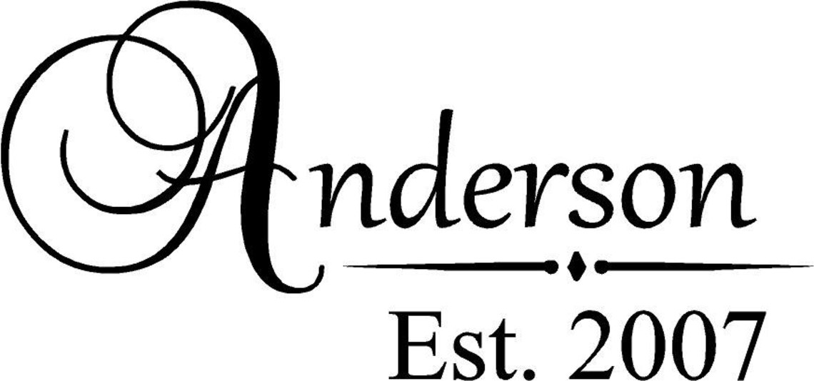 Custom Family Last Name Vinyl Decal Family Vinyl Wall Art Etsy