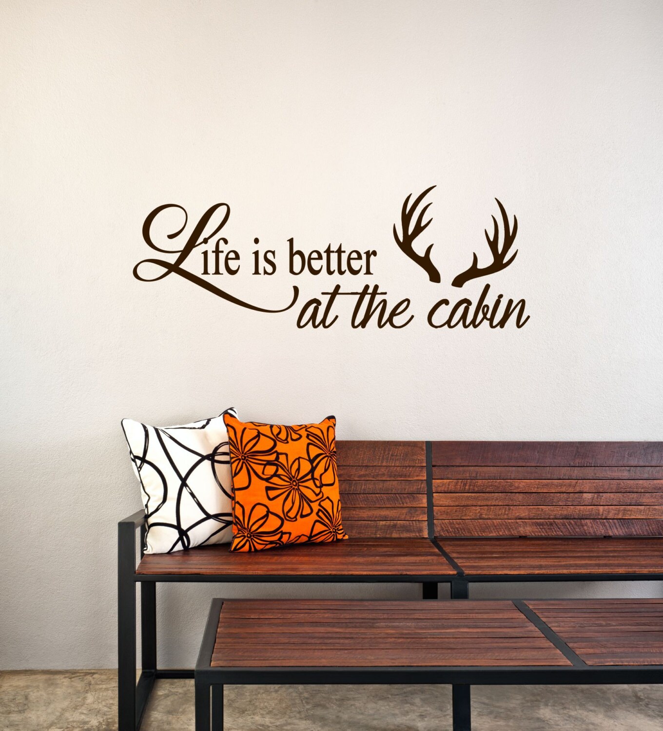 Life is Better At the Cabin Vinyl Decal Wall Decal Quote Etsy