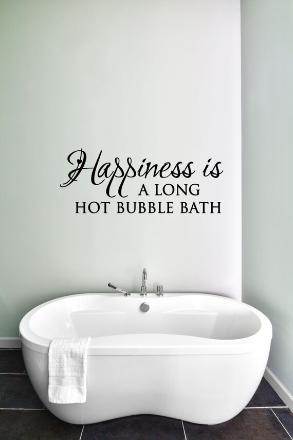 Bubble Bath Vinyl Decal Happiness Bathroom Decor Bathroom Etsy