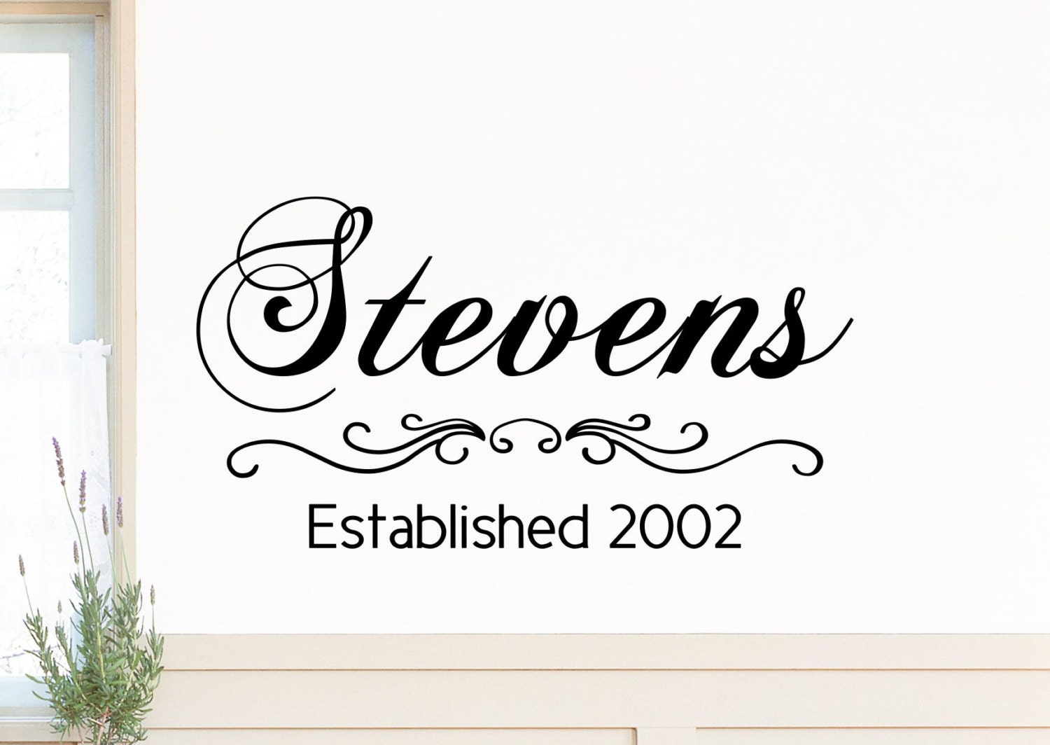 Custom Last Name Vinyl Decal Family Vinyl Wall Art Decal Etsy