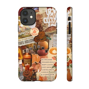 Autumn Phone Case, Fall Aesthetic, Pumpkin Vibes, Cozy Fall Decor, Seasonal Gift for Her, Halloween Phone Cover For Iphone 11 12 13 14 15 16