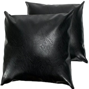Real Leather Cushion Cover Black Leather Cushion Cover Genuine Leather Pillow Cover Handmade Pillow Cover Decorative Throw Pillow Covers