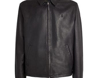 Vintage 90s Polo Ralph Lauren Cowhide Leather Biker Jacket: Buco