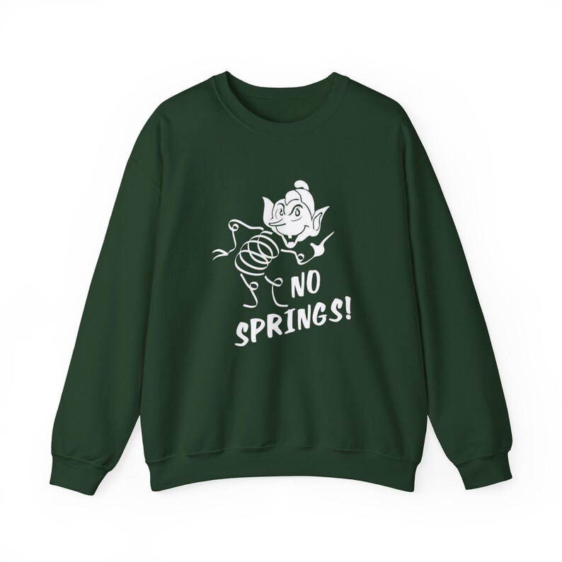 No Springs Sweatshirt, Spring Fever Vintage Cartoon Crewneck, Cult Movie Riff Pullover, Retro Educational Film Gift for Bad Movie Fans image 2