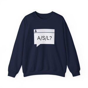 Bluza A/S/L, okrągły dekolt z lat 90. w stylu czatu, sweter z nostalgią Y2K, prezent w stylu retro z epoki dial-up dla milenialsów zdjęcie 5