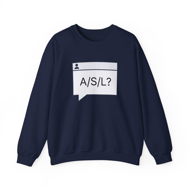 Bluza A/S/L, okrągły dekolt z lat 90. w stylu czatu, sweter z nostalgią Y2K, prezent w stylu retro z epoki dial-up dla milenialsów zdjęcie 5