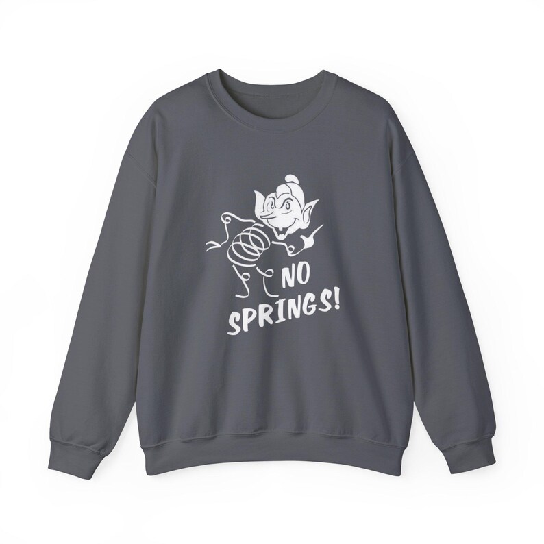 No Springs Sweatshirt, Spring Fever Vintage Cartoon Crewneck, Cult Movie Riff Pullover, Retro Educational Film Gift for Bad Movie Fans image 4