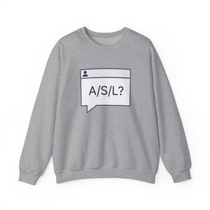 Bluza A/S/L, okrągły dekolt z lat 90. w stylu czatu, sweter z nostalgią Y2K, prezent w stylu retro z epoki dial-up dla milenialsów zdjęcie 3