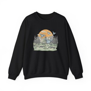 Sweat-shirt Flying Toasters, pull ras du cou style économiseur d'écran d'ordinateur années 90, pull rétro nostalgique, cadeau vintage pour geek. image 2