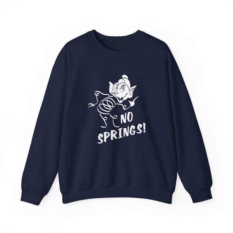 No Springs Sweatshirt, Spring Fever Vintage Cartoon Crewneck, Cult Movie Riff Pullover, Retro Educational Film Gift for Bad Movie Fans image 5