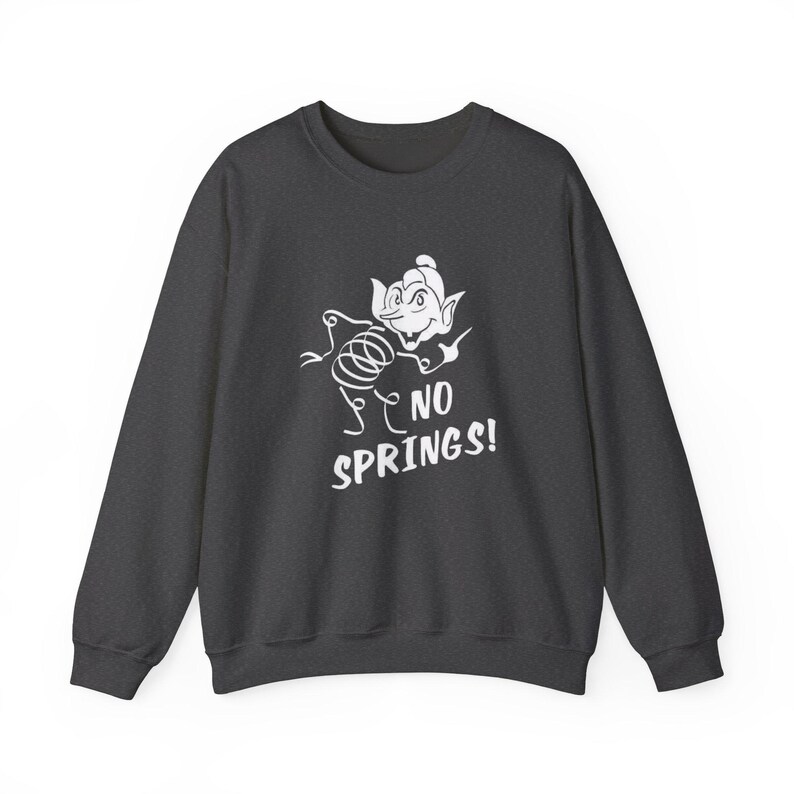 No Springs Sweatshirt, Spring Fever Vintage Cartoon Crewneck, Cult Movie Riff Pullover, Retro Educational Film Gift for Bad Movie Fans image 3