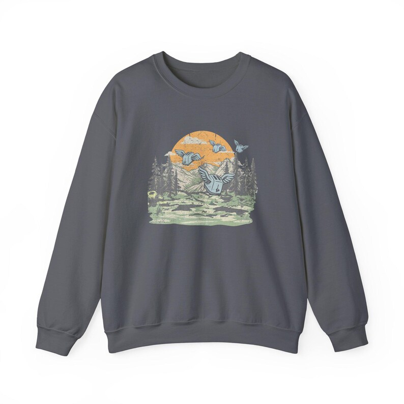 Sweat-shirt Flying Toasters, pull ras du cou style économiseur d'écran d'ordinateur années 90, pull rétro nostalgique, cadeau vintage pour geek. image 4