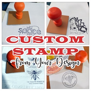 Custom Wooden Handle Stamp - Personalized Name, Address, Logo Stamp - Return Address Stamp - Business Branding Stamp - Gift Idea