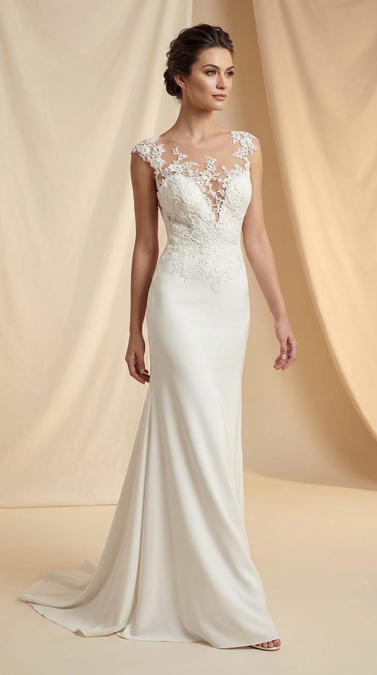 Trumpet Wedding Dress With Sleeves - Etsy
