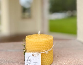 Pure Beeswax Pillar Candle
