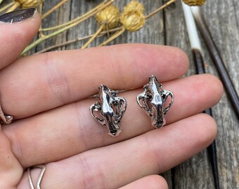 animal skull earrings