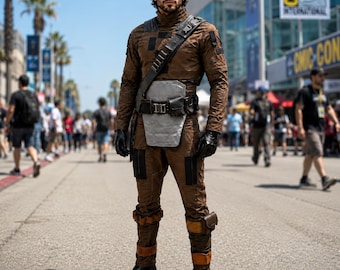 Mandalorian Din Djarin Beskar Armor Flight Suit with Belt | Bounty Hunter Cosplay Costume | Adult Outfit