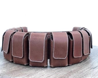 Handmade Leather Mandalorian Belt | Boba Fett Cosplay Prop