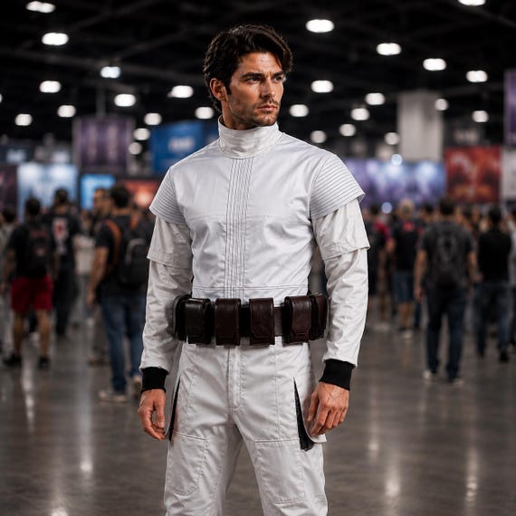 Boba Fett Flight Suit Cosplay Costume, Custom Tailored Bounty Hunter Outfit (Comic Con Halloween)