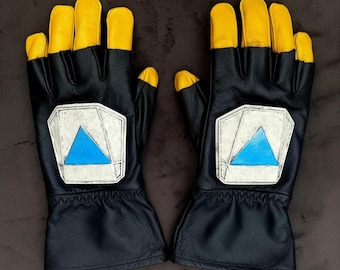 Din Djarin Mandalorian Cosplay Gloves | 3D Printed Armored Gauntlets Star Wars Bounty Hunter Leather Gloves Mando Beskar Costume Accessories