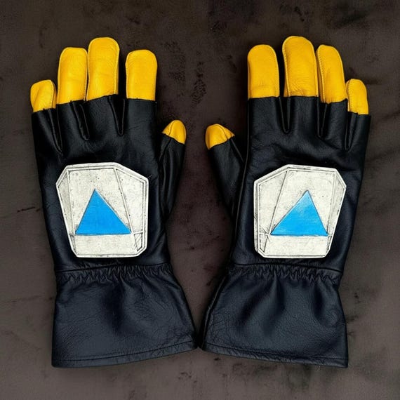Din Djarin Mandalorian Cosplay Gloves | 3D Printed Armored Gauntlets Star Wars Bounty Hunter Leather Gloves Mando Beskar Costume Accessories