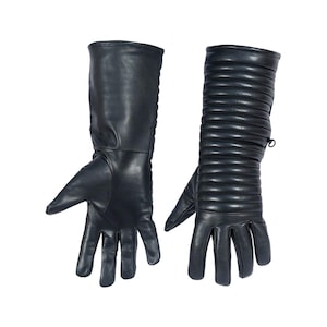 Darth Vader leather cosplay costume front view with helmet and gloves, inspired by The Empire Strikes Back, full body Star Wars outfit, authentic black leather armor, flowing cape, detailed belt, iconic helmet and gloves included, perfect for cosplay conventions, Halloween, photoshoots, collectors, Star Wars fans, men’s and women’s cosplay, highly detailed and high-quality replica costume