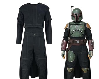Black Flight Suit with Kama Skirt Cosplay Costume Custom Mandalorian Style Outfit