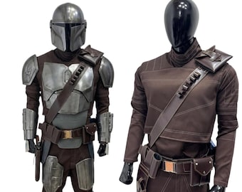 Mandalorian Din Djarin Flight Suit and Belt Set - Star Wars Bounty Hunter Base Layer