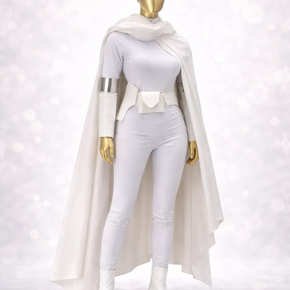 padme amidala white dress Star Wars Cosplay Costume – Princess Women Custom Fit Padme Amidala White Cosplay Costume Attack of the Clones Edition Material Amazing Padme Amidala Cosplay Video