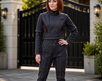 Women Bo-Katan Kryze Mandalorian Cosplay Costume Custom Flight Suit Outfit