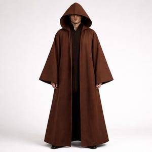 Handmade Hooded Cotton Cloak, Fantasy Medieval Robe, Cosplay Halloween Costume